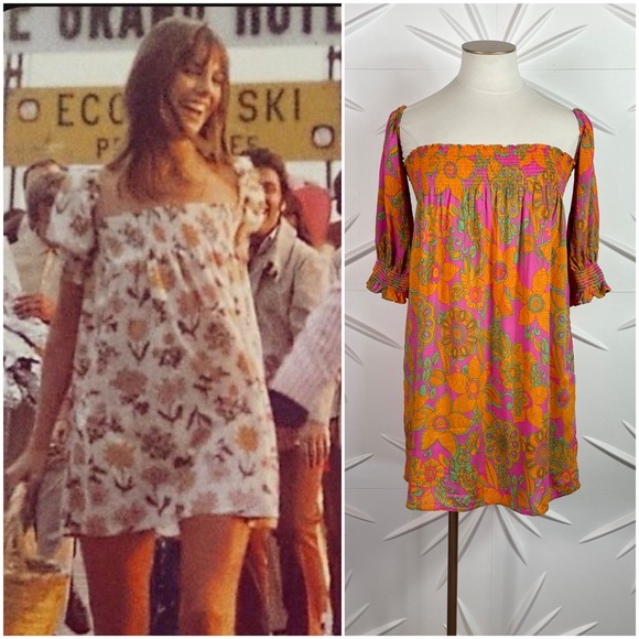 Island Threads Ode Jane The Birkin Dress 🧡🩷 Rare Gem - Picture 1 of 17